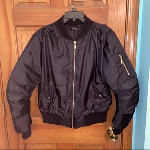 Black bomber jacket